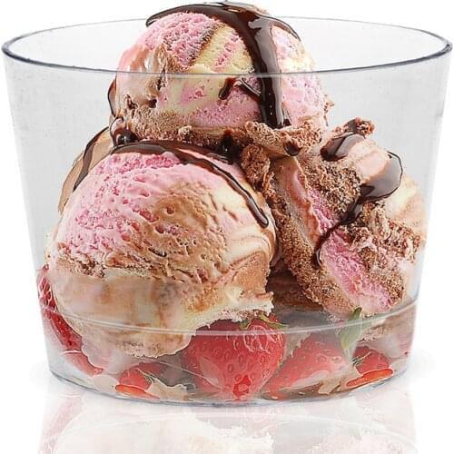 Promotion - Party Wedding Supplies, Disposable Plastic Tableware, 68*46mm/100ml Round Bowl for Snacks, 10/Pack