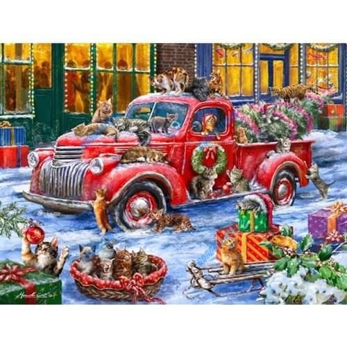 DIY 5D Diamond Painting Mosaic Wall Art Diamond Embroidery Home Decor Cross Stitch Kits Cuadros Christmas Car