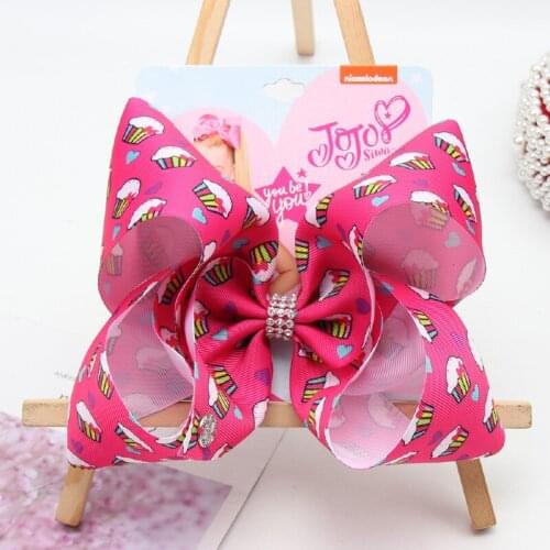 7" Jojo Siwa for Baby Hair Clip Large Unicorn Hair Bows for Girls With Clips Bowknot Hairpin Handmade Hair Accessories Jojo Bows