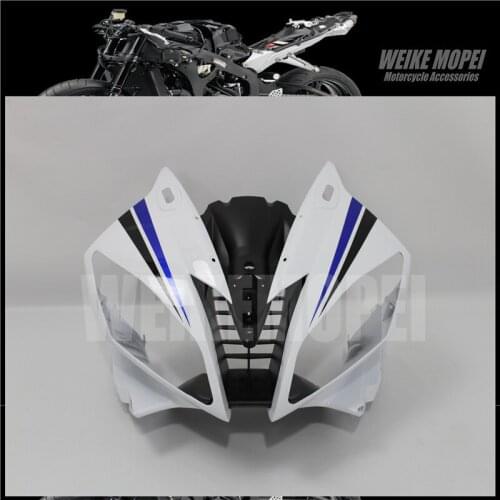 White Front Upper Fairing Headlight Cowl Nose Panlel Fit For YAMAHA YZF600 06 07 R6 2006 2007