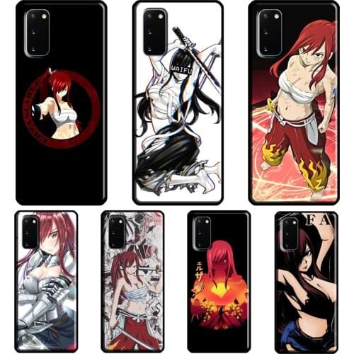 Erza Scarlet Fairy Tail Anime Case For Samsung Galaxy S21 Ultra S20 FE Note 20 Ultra Note 9 10 S8 S9 S10 Plus S10e Cover