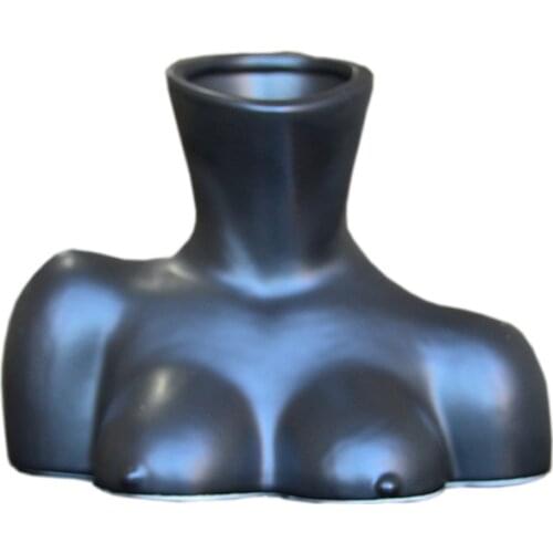 Human Body Bust Ceramic Vase Body Shape Art Chest Flower Pot Decoration Decoration Home Decoration Desktop Art Decoration