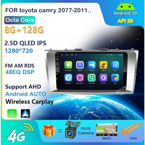 DSP Android 10 Car Multimedia Player 2 din car radio for toyota camry 2007 2008 2009-2011with navigation car stereo head unit