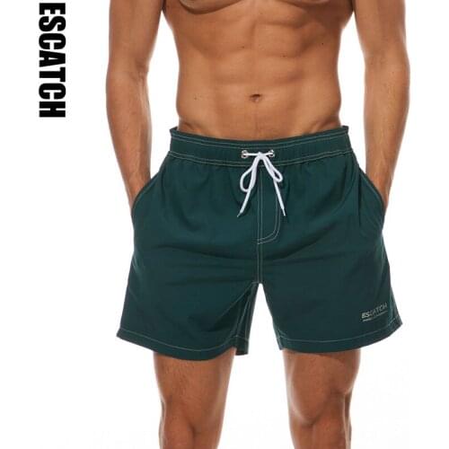 Escatch Men Four Way Stretch Beach Shorts Swimming Man Swimwear Swim Trunks Sea Mens Board Shorts Suring Wear plus Size XXL
