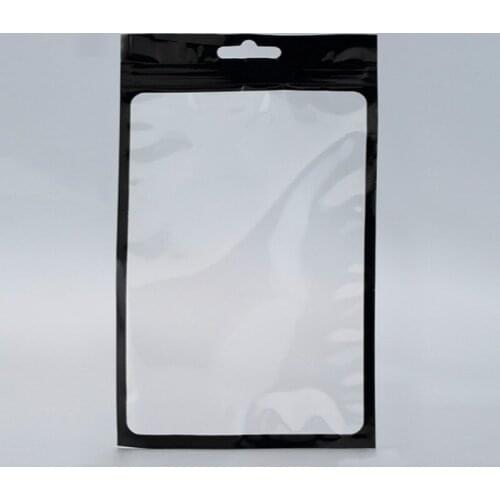 Ferimo100pcs All transparent cellphone shell data line packing bag pearl film and translucent zip lock bag plastic pouch package