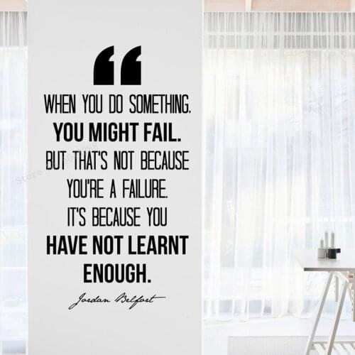 Jordan Belfort When You Do Inspirational Motivational Quote Wall Decal Art Home Decor Room Office Gym Vinyl Wall Sticker LL1039