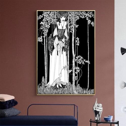 The Beautiful Girl in Mori Girls Oil Painting Picture Poster Canvas Print Painting Wall Art Living Room Home Decoration