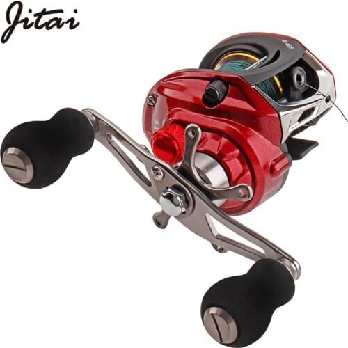 JITAI Fishing Reel Have PE 4 Strands line 8Kg Max Drag 14+1BB Left Right Hand High Quality Ultra Light Baitcasting Reel Wheel