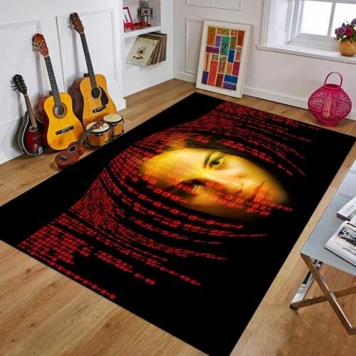 Digital Code Rug, New Fashion Rugs, Living Room Rug, Modern Life, Home Decor Rugs, Fan Rugs, 3d Print Rug, Digital Girl Rugs