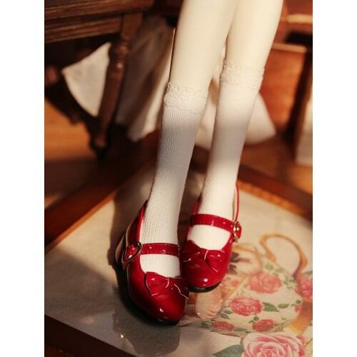 BJD doll shoes are suitable for 1/3 size SD13 woman shoes lacquer leather shoes British bowknot buckle doll accessories
