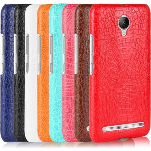 Lenovo Vibe C 2 C2 K10A40 5.0" Crocodile Pattern Hard PC+PU Leather Back Cover Case for Lenovo Vibe C2 K10A40 Phone Hard Cover