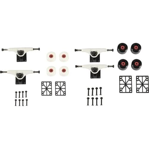 HOT 5 Inch Skateboard Trucks with 55mm Wheels ABEC Bearing Combo Set with Pad and Hardware