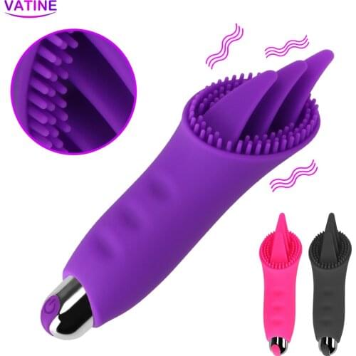Mini Strong Tongue Lick Vibrators for Women Sex Toys Female Masturbation Vagina Anal Clitoris Stimulator Massage Sextoys Machine