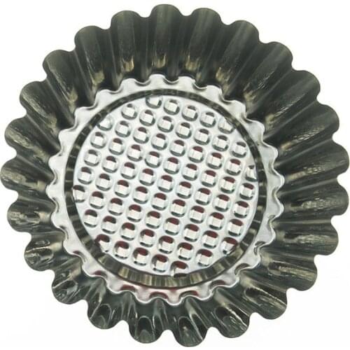 6pcs Multifunction Ripple Aluminum Stainless Steel Egg Tart Mold Circular Lace Cupcake Cake Mold Muffin Baking Cup Tartlets