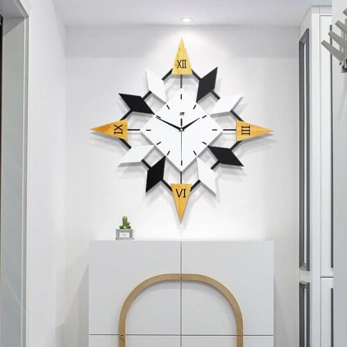 Nordic Wall Clock Living Room Personality Fashion Creative Clock Restaurant Art Decoration Wall Charts Simple Modern Wall Clocks