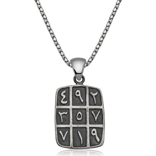 Real Silver 925 Jewelry Silver Numerological Necklace