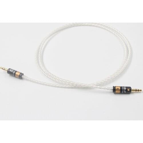 Odin 7N Silver Plated 3.5mm Male To 3.5mm Male Audio Stereo Cable 3.5mm Jack Audio Cable For Car Headphone Adapter Jack 3.5 mm