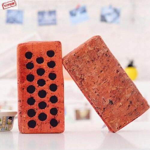 1pcs 25cm Creative Simulation Brick Plush Toys Childrens Game Tools Nap Pillow Birthday Gifts High-Elastic