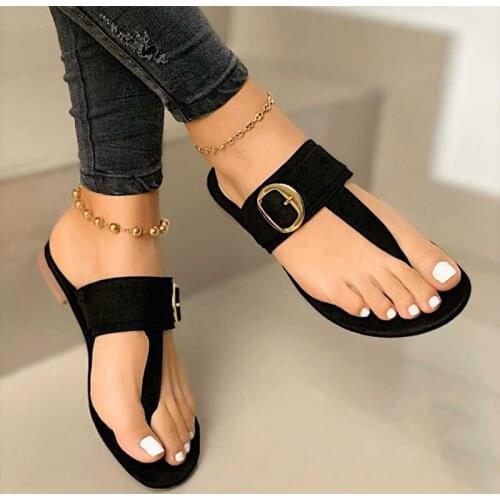 Women Slippers Pu Leather Clip Toe Sandals Summer T Tied Ladies Shoes Beach Casual Woman Flip Flops Fashion Female 2020 Footwear