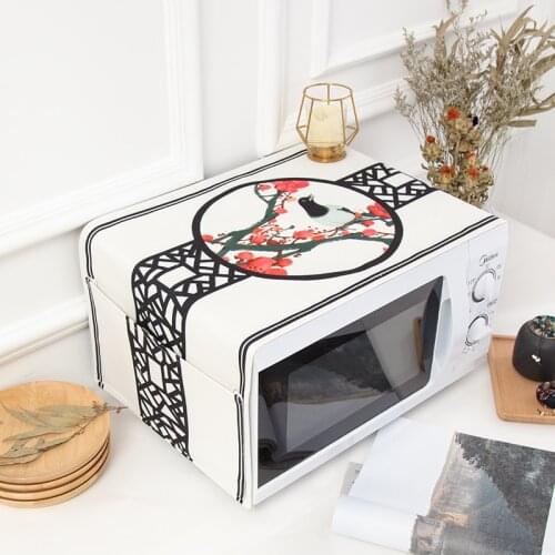 Nordic style Cotton and hemp display window Microwave oven dust cover Cobertura para beterraba Cubierta de polvo para horno