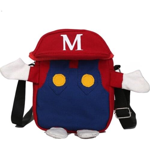 Super Mario Cartoon Messenger Bags for Boys Girls Fashion Kawaii Mini Crossbody Bag Small Purse Coin Bags Birthday Gifts