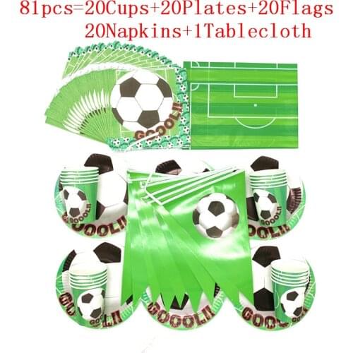 World Cup Theme Football Soccer Green Birthday Party Decorations Kids Disposable Tableware Set Napkins Cup Plate Party Supplies