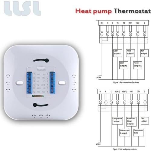 Tuya wireless WiFi heat pump thermostat weekly programming digital room touch screen heated floor thermostat