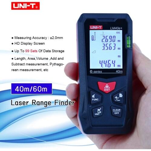UNI-T Mini Laser rangefinder 40M/60M Single/Continuous/area/Volume/Pythagoras/Add/Sub Measurement laser distance meter