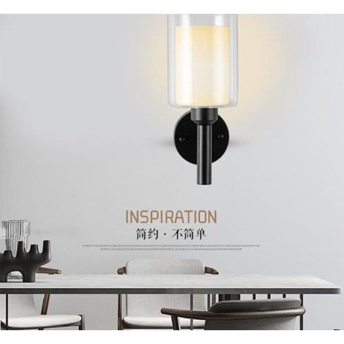 Vintage crystal lampes suspendues crystal luminaria crystal wall lights iron led bedroom living room aisle wall lamp