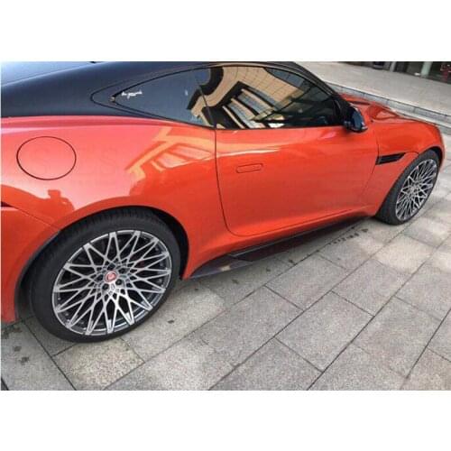 High Quality REAL CARBON FIBER SIDE BODY SKIRTS KIT LIP COVER FOR Jaguar F-TYPE FTYPE 2014 2015 2016 2017 2018 2019 2020