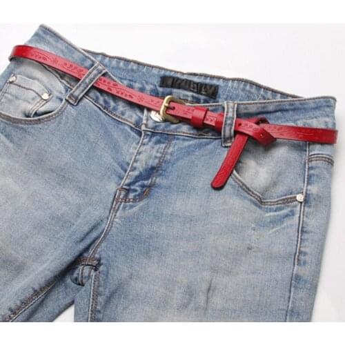 Woman Print Floral Leather Belts Genuine Leather Belt Buckle Pin Buckle Female Vintage Waistband Jeans Sash Belt Strap Gift