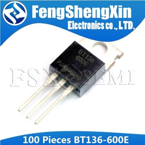 100pcs/lot BT136-600 BT136-600E Triacs sensitive TO-220