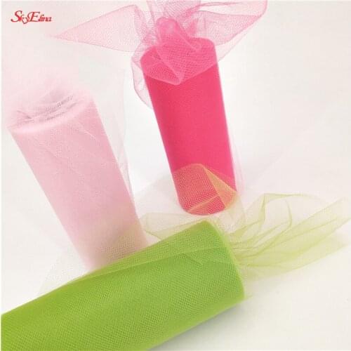 15CMx22M Tulle Roll Crystal Fabric Organza Tulle Roll Spool tulle curtains Wedding Decoration Birthday Party 6ZSH759