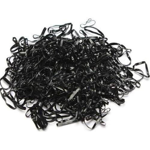 250/Pack Disposable Big Bags Rubber Band Black Colorful Childrens Elastic Hairband Hair Accessories Dropship Wholesale