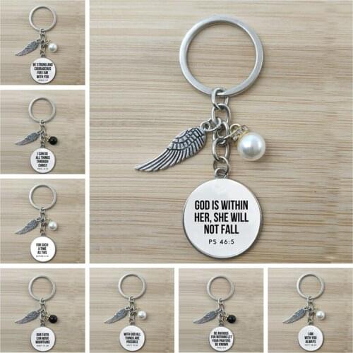Bible verse key chains faith keychain scripture quote christian jewelry for friend women men inspirational gifts