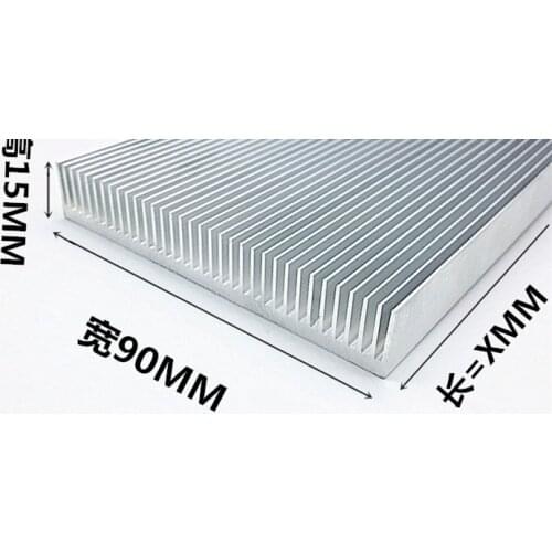 Fast Free Ship High-power aluminum heat sink Dense tooth radiator 90*15*100MM electronic cooling plate aluminum bar