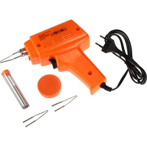 Household Electric Soldering Iron Lighting Solder Gun Set Rapid Heating with Solder Tip Paste Wire 220-240V 100W