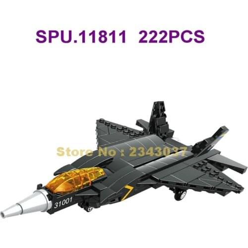 C0858 222pcs Military Air Force 5th Stealth Fighter Building Blocks Toy