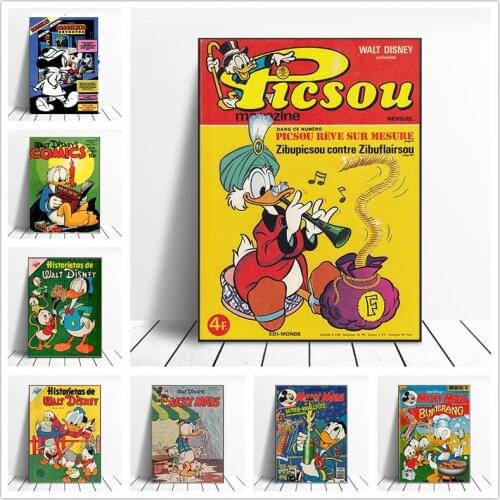 Disney Donald Duck Canvas Paintings Classic Animation Posters and Prints Wall Art Pictures for Living Home Decoration Cuadros