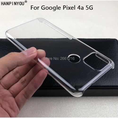 For Google Pixel 4a Pixel4a 5G 6.2" New Hard PC Case Ultra Thin Clear Hard Plastic DIY Cover Protective Skin