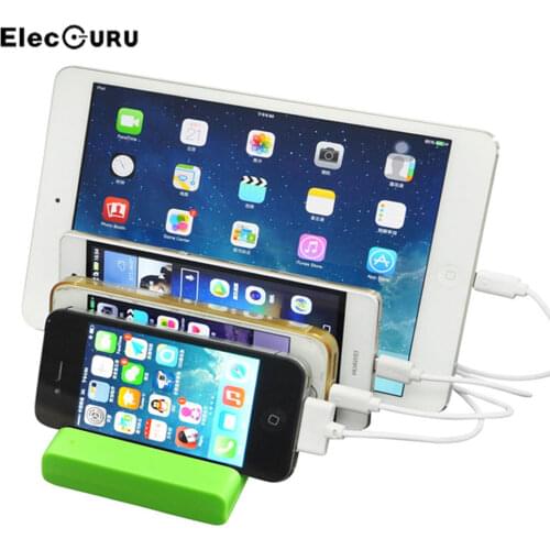 4 Ports USB Charger Dock Station Stand Hub for iPhone X 8 Plus/6 Plus/iPad Air/Tablet/Huawei/Samsung Galaxy S8/Nexus/LG/Sony