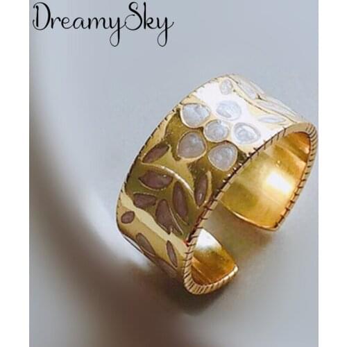 DreamySky Charm Large Leaf Finger Ring For Women Men Vintage Boho Knuckle Party Rings Punk Cocktail Jewelry Girls Gift