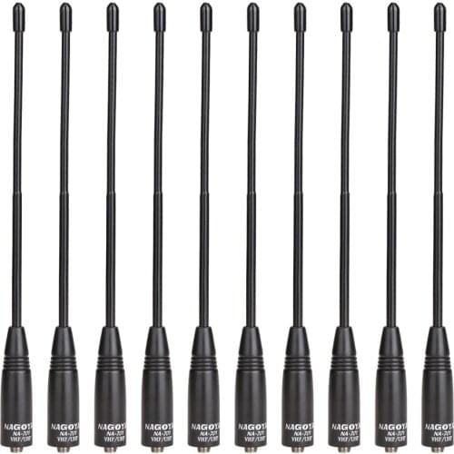 10Pcs Nagoya NA-701 SMA-Female Dual Band Handheld Flexible Antenna for BaoFeng UV-5R/82 BF-888S UV-B3 Plus Wouxun Walkie Talkie