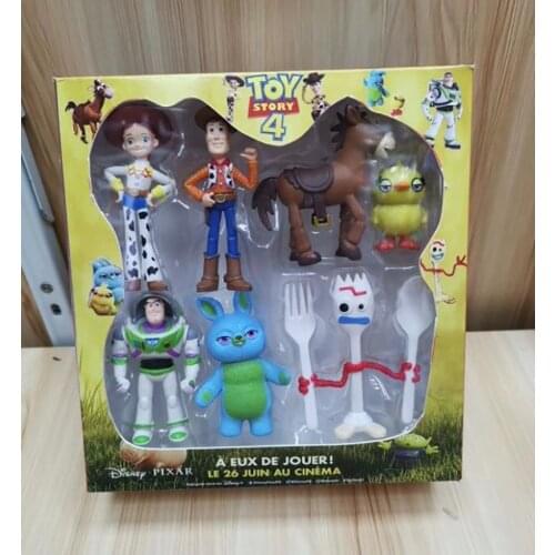 7 Pcs/Set Toy Story 4 Buzz lightyear Woody Jessie PVC Anime Action Figure Doll Toy Series Model Doll