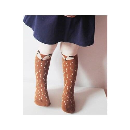 1-5T Cute Kids Stockings Girls Cotton Fox Tights Baby Stocking Toddler Hosiery Pantyhose Girls Clothing Accessories