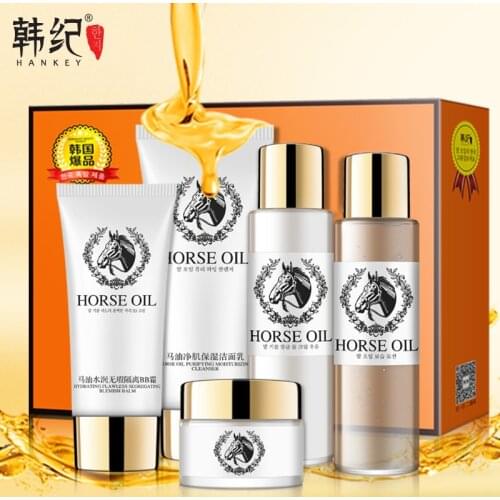 HANKEY Horse oil skin care set Hydrates, moisturizes and softens the skin