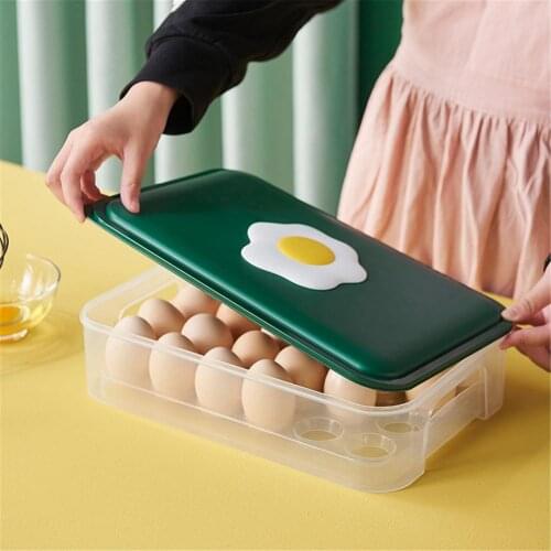 Nordic Style Egg Storage Box High Capacity Fresh-keeping Egg Case Conical Groove And Stable Placement One Grid For One Egg