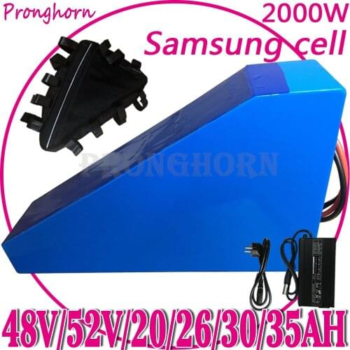 E-Bike Battery 48V 52V 36V 18Ah 20Ah 25Ah 30Ah 35Ah Electric Bike Lithium Battery 52V 48V 1500W 2000W Electric Scooter Battery