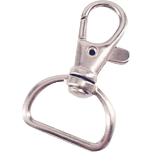 25pcs D-ring Lobster Clasp Metal Carabiner Clip Swivel Trigger Dog Buckle Key Ring Key Hooks retaining ring DIY Craft