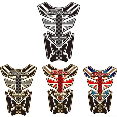 Motorcycle 3D Sticker Decal Emblem Protection Tank Pad Cas Cap For Triumph Triple Street Speed Daytona